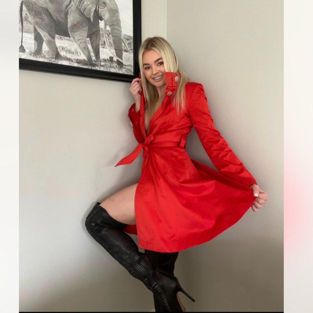 Stunning Karen Millan red trench coat